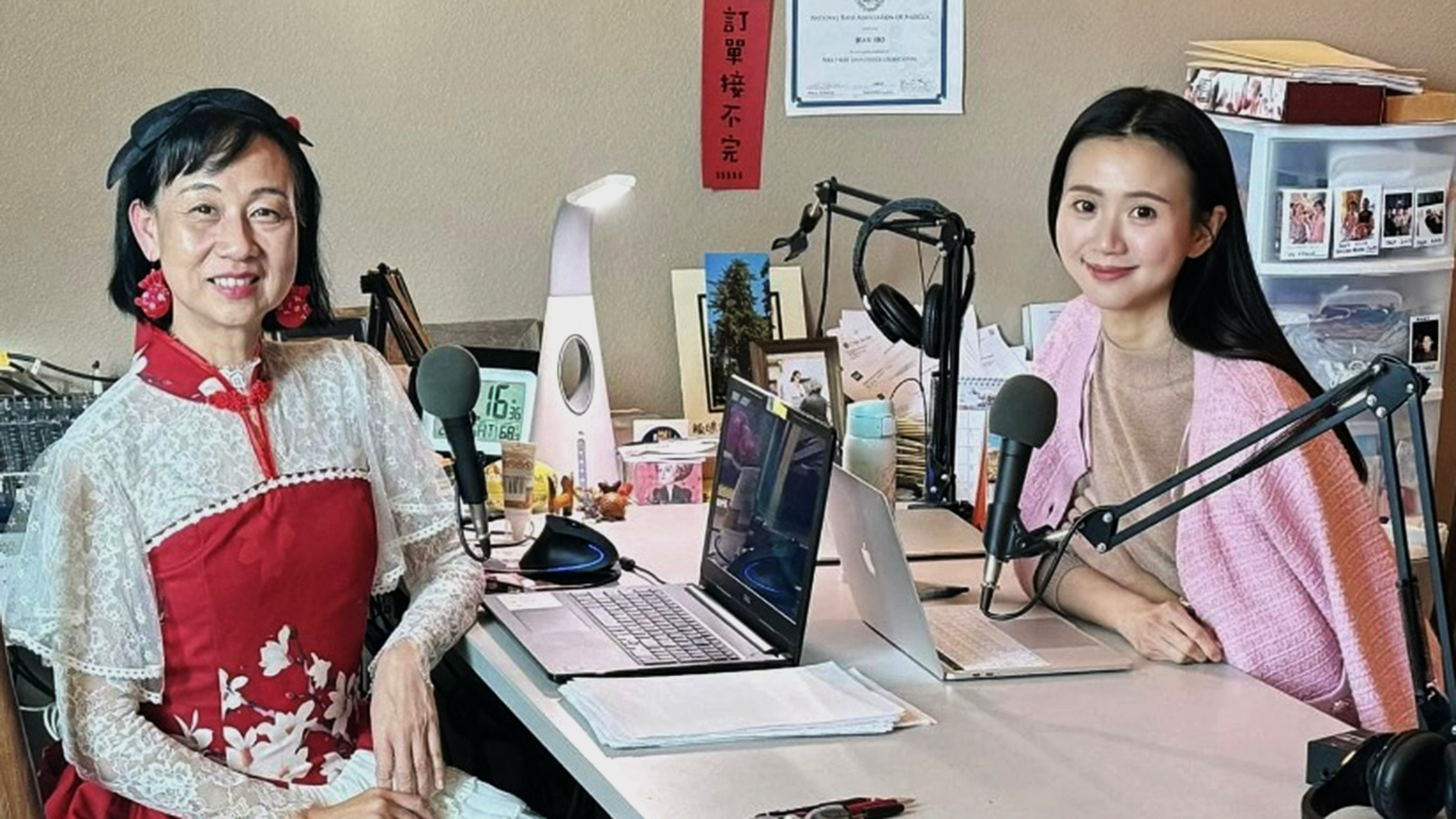 News for Chinese radio host interviews a local food bank manager. Credit: Brian Ho